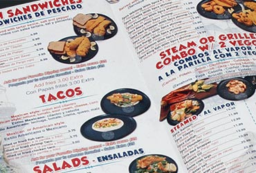 Diseño e Impresión de menús personalizados